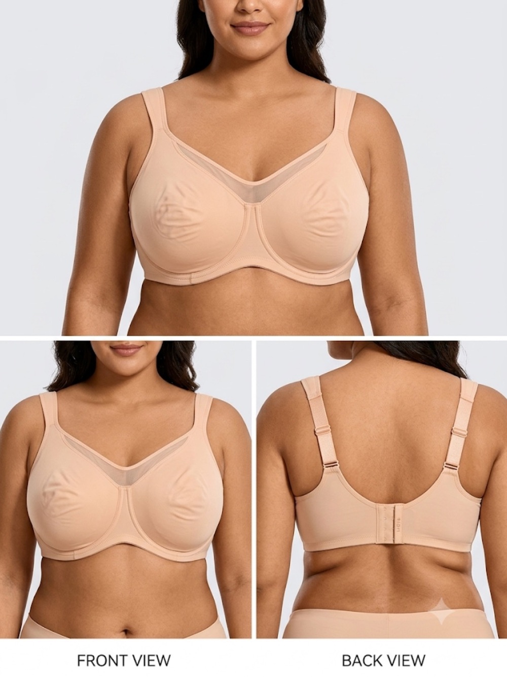 Seamless Support Underwire Bra - Nude/Light Beige